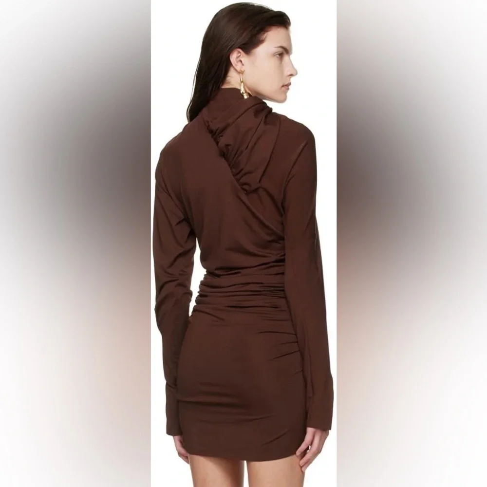 ATLEIN
Burgundy Recycled Polyester Mini Dress - Picture 4 of 7